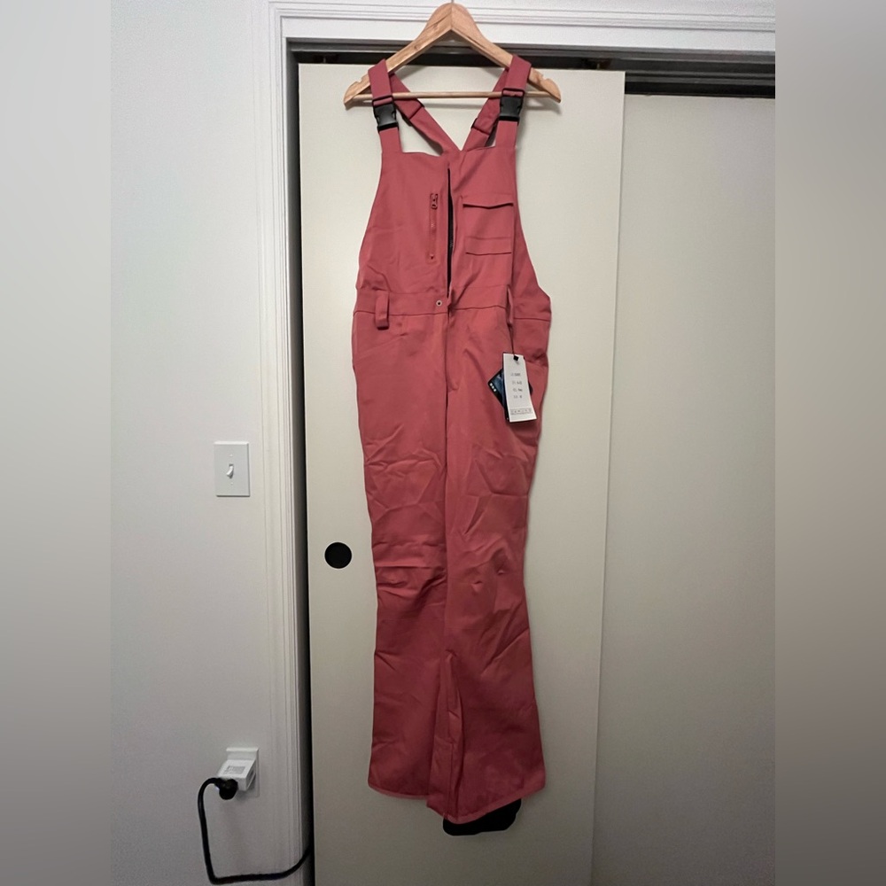 SEARIPE hot pink overall ski bib